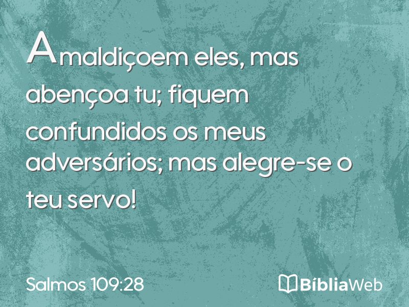 Salmos 109:28 em imagem para compartilhar