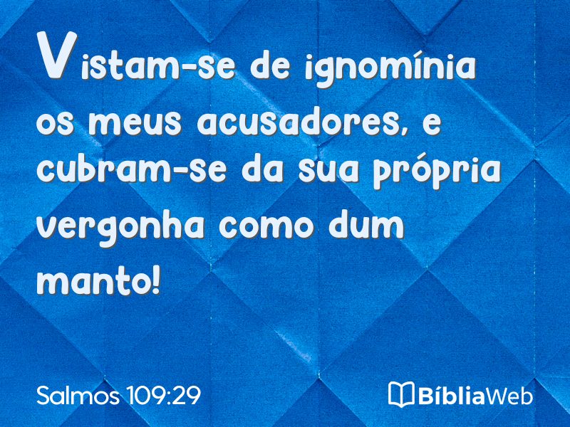 Salmos 109:29 em imagem para compartilhar