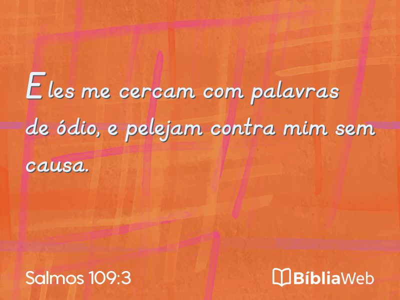 Salmos 109:3 em imagem para compartilhar