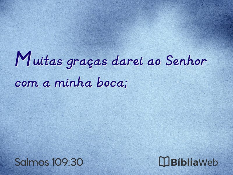 Salmos 109:30 em imagem para compartilhar