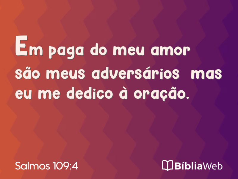 Salmos 109:4 em imagem para compartilhar