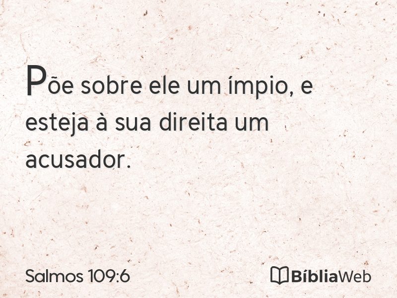 Salmos 109:6 em imagem para compartilhar
