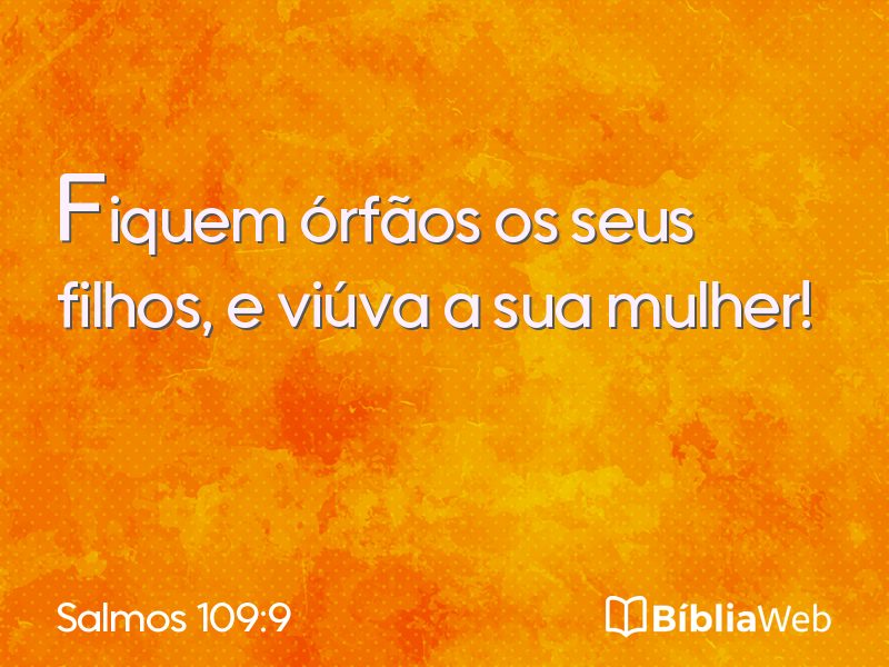 Salmos 109:9 em imagem para compartilhar