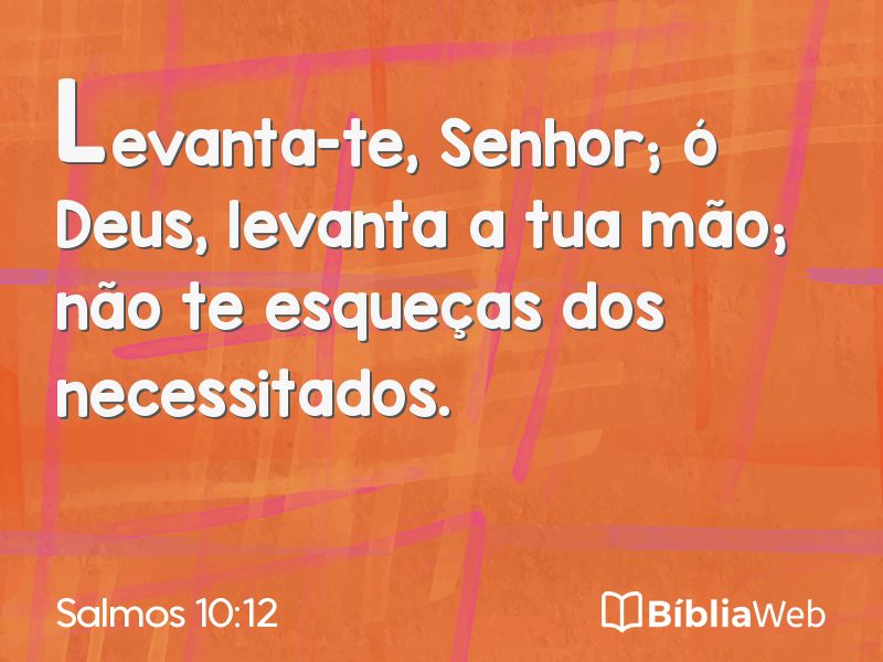 Salmos 10:12 em imagem para compartilhar