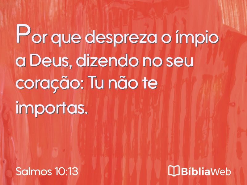 Salmos 10:13 em imagem para compartilhar