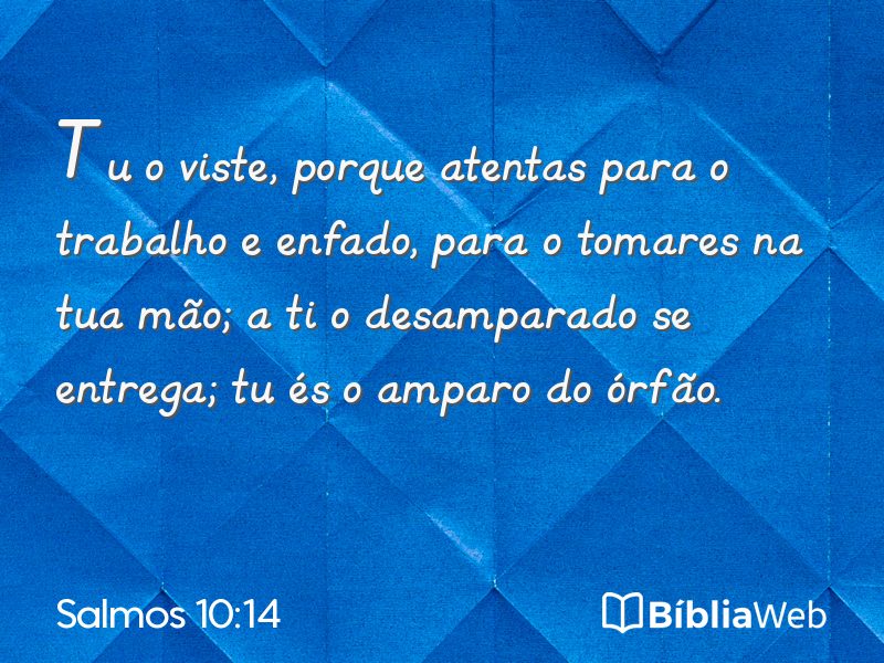 Salmos 10:14 em imagem para compartilhar