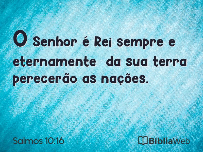Salmos 10:16 em imagem para compartilhar
