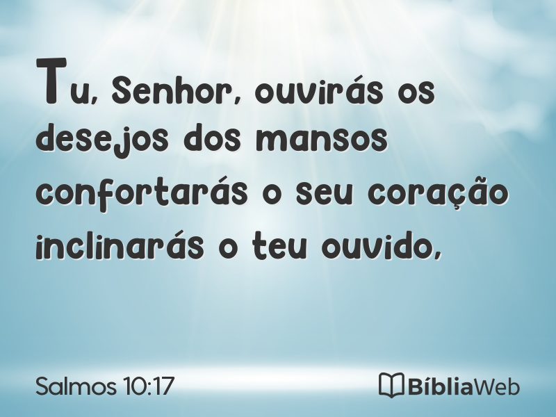 Salmos 10:17 em imagem para compartilhar