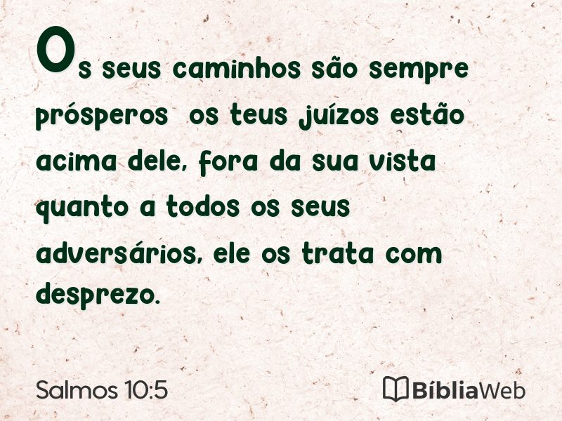 Salmos 10:5 em imagem para compartilhar
