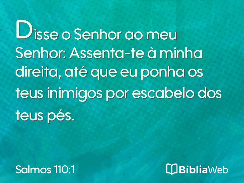 Salmos 110:1 em imagem para compartilhar