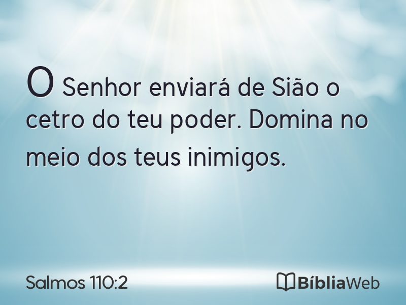 Salmos 110:2 em imagem para compartilhar