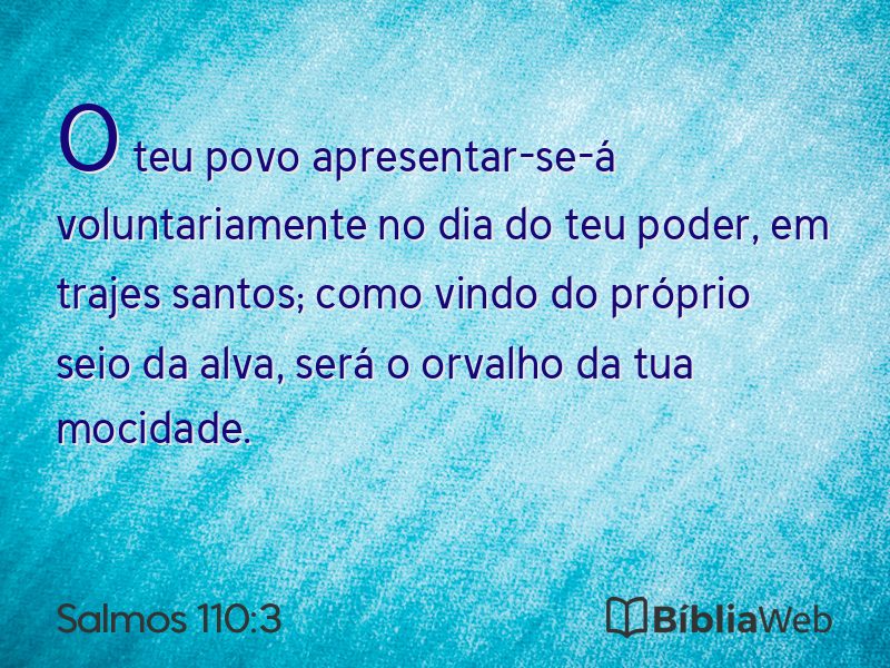 Salmos 110:3 em imagem para compartilhar