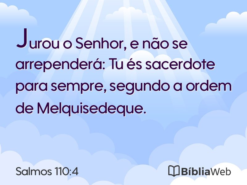 Salmos 110:4 em imagem para compartilhar