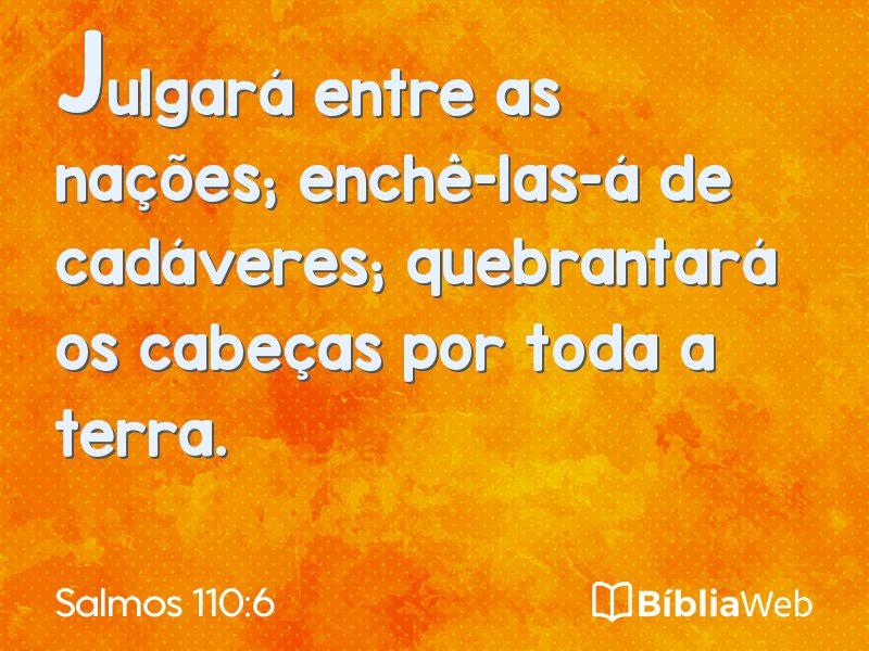 Salmos 110:6 em imagem para compartilhar