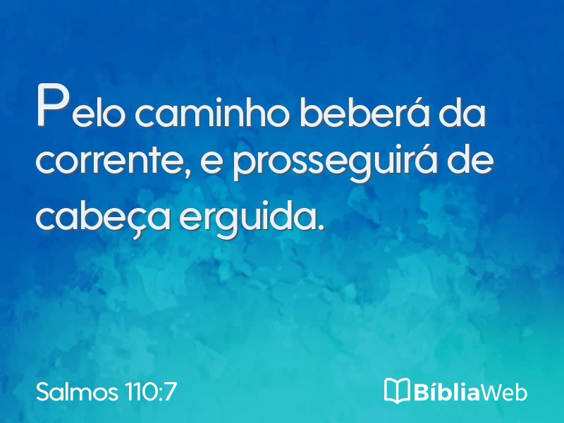 Salmos 110:7 em imagem para compartilhar