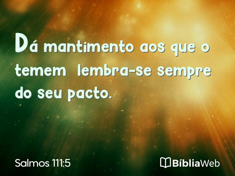Salmos 111:5 em imagem para compartilhar