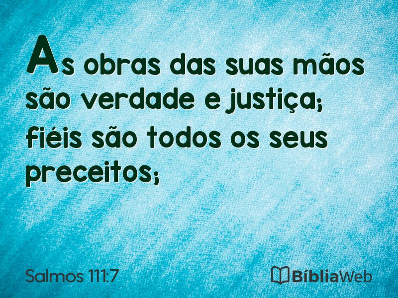 Salmos 111:7 em imagem para compartilhar