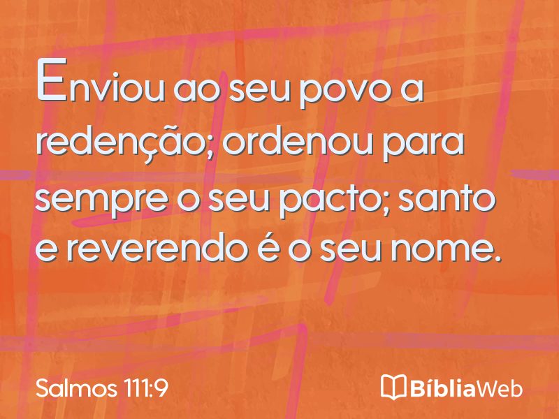 Salmos 111:9 em imagem para compartilhar