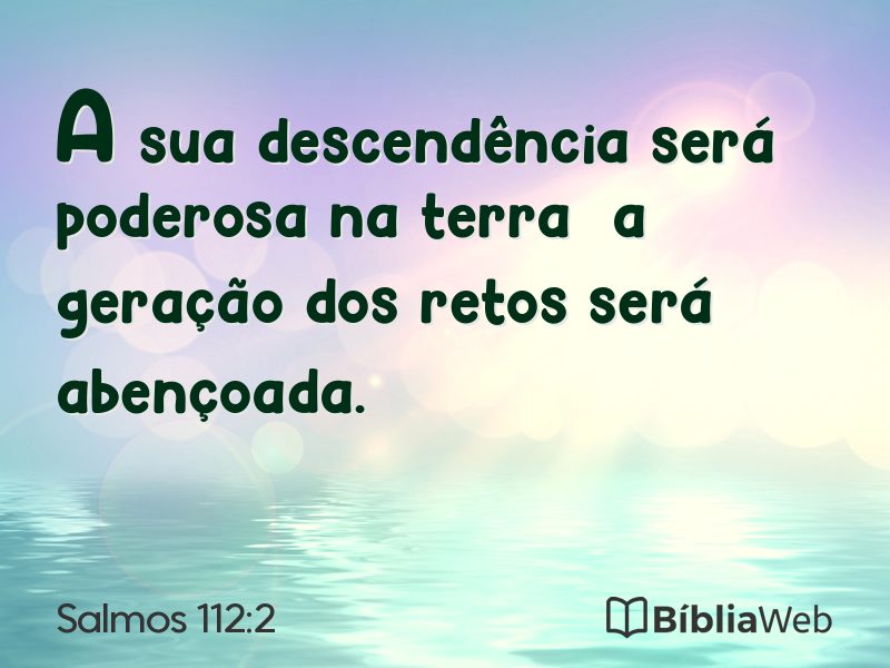 Salmos 112:2 em imagem para compartilhar
