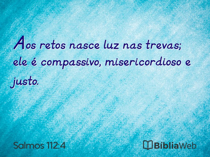 Salmos 112:4 em imagem para compartilhar
