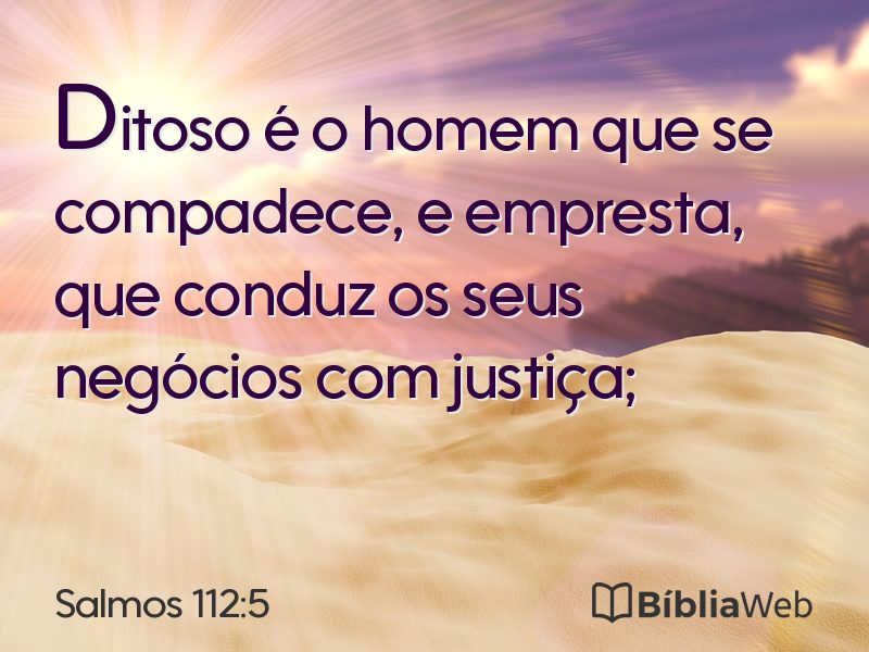 Salmos 112:5 em imagem para compartilhar