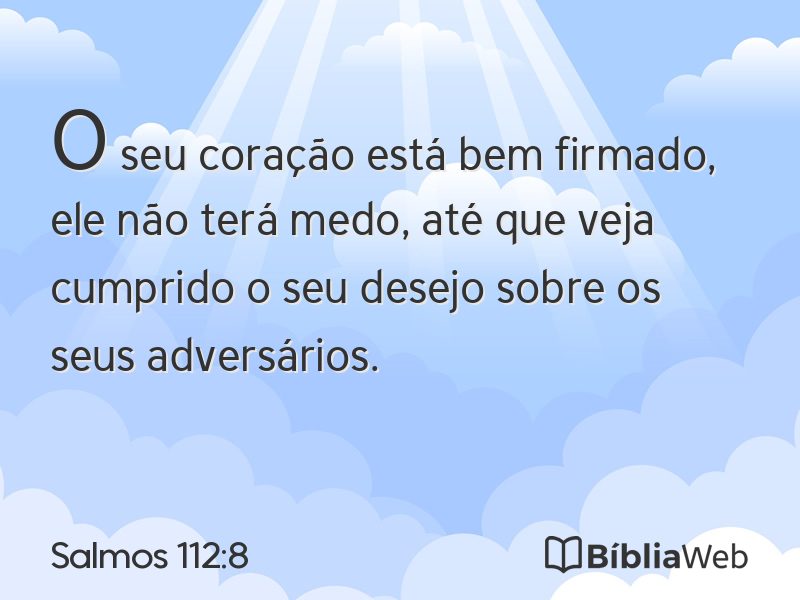 Salmos 112:8 em imagem para compartilhar