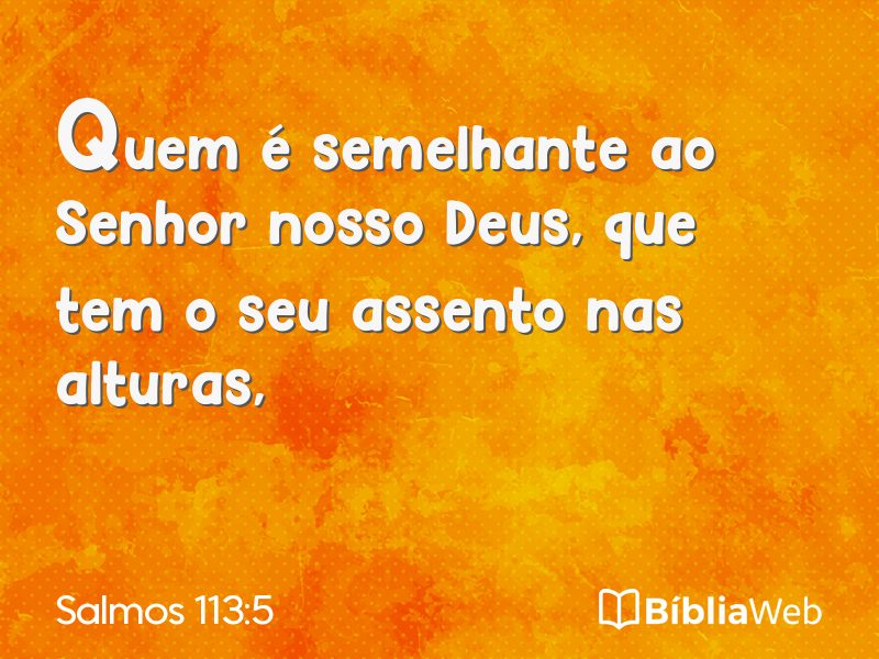Salmos 113:5 em imagem para compartilhar