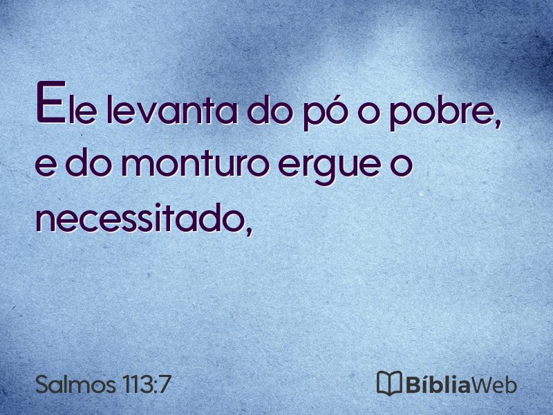 Salmos 113:7 em imagem para compartilhar
