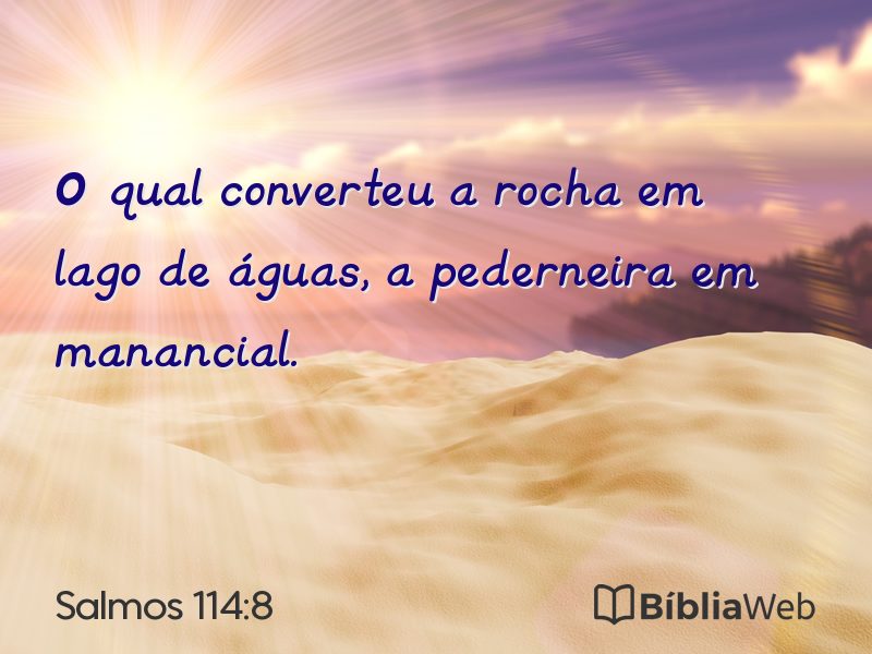 Salmos 114:8 em imagem para compartilhar