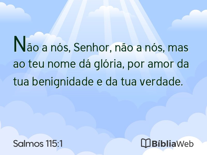 Salmos 115:1 em imagem para compartilhar