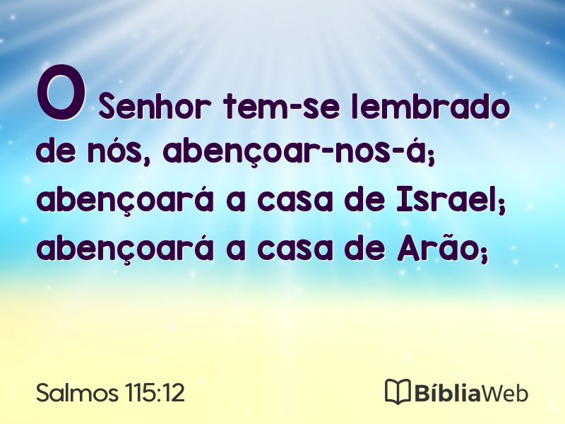 Salmos 115:12 em imagem para compartilhar