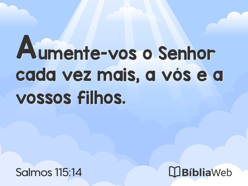 Salmos 115:14 em imagem para compartilhar