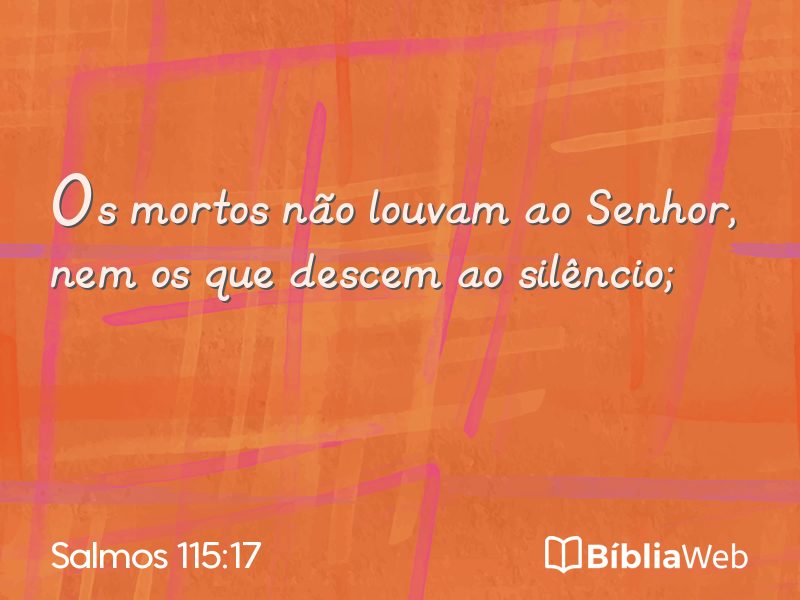 Salmos 115:17 em imagem para compartilhar