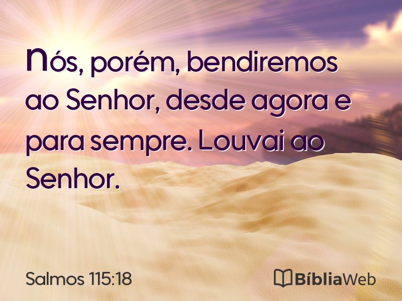 Salmos 115:18 em imagem para compartilhar