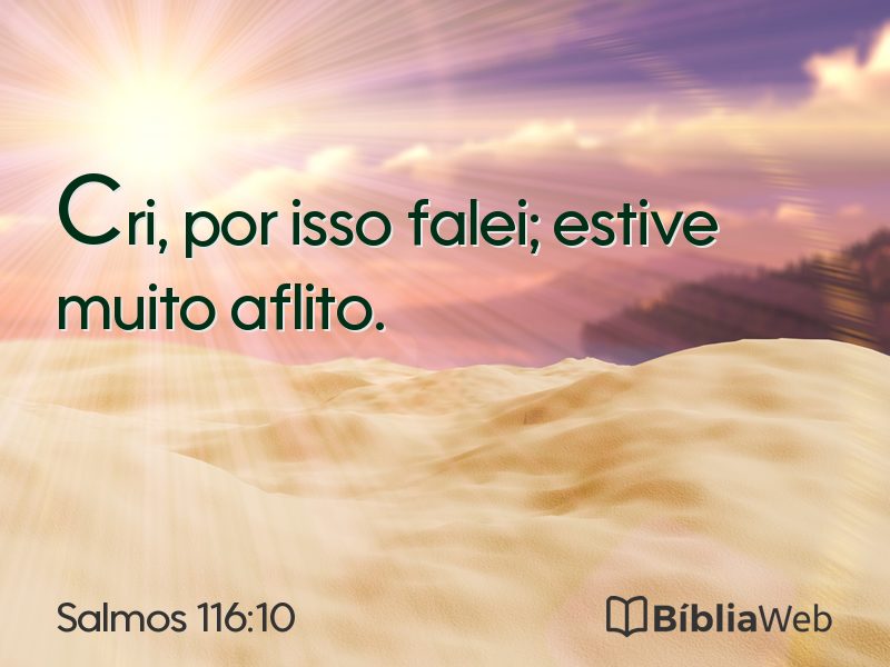 Salmos 116:10 em imagem para compartilhar