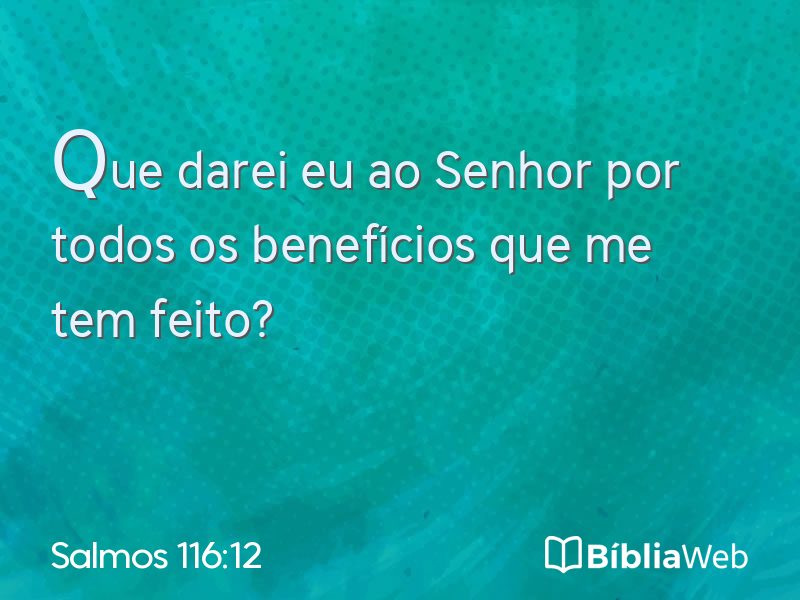 Salmos 116:12 em imagem para compartilhar