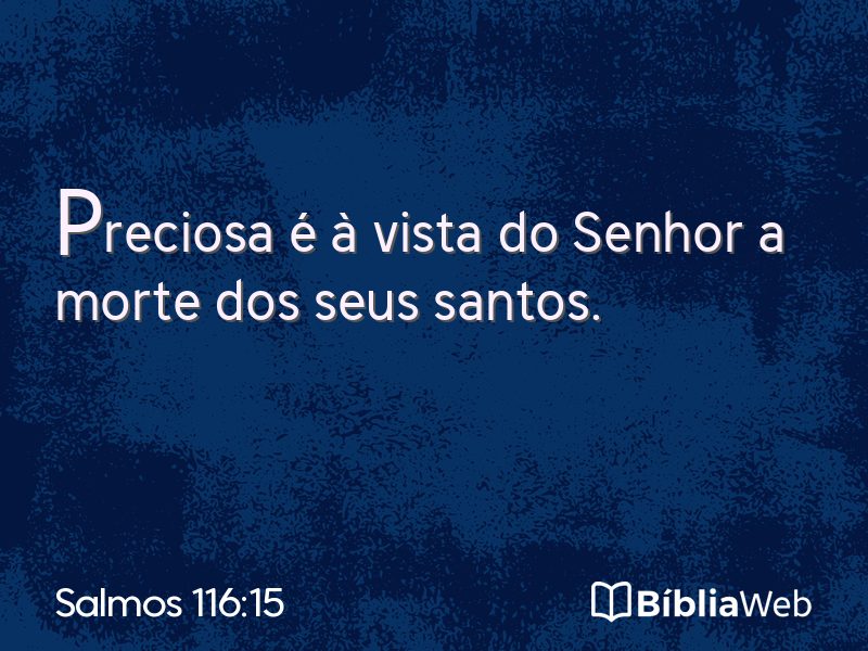Salmos 116:15 em imagem para compartilhar