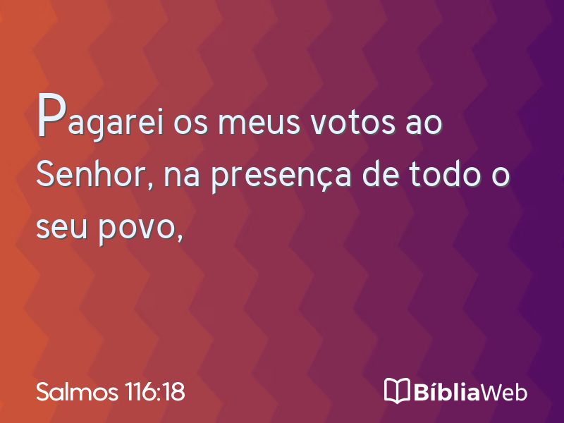 Salmos 116:18 em imagem para compartilhar