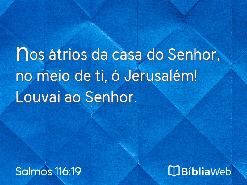 Salmos 116:19 em imagem para compartilhar