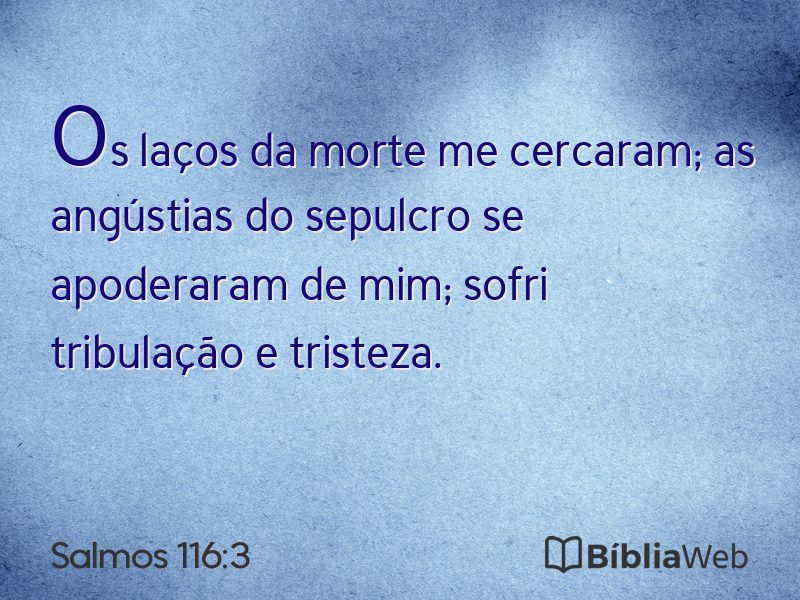 Salmos 116:3 em imagem para compartilhar