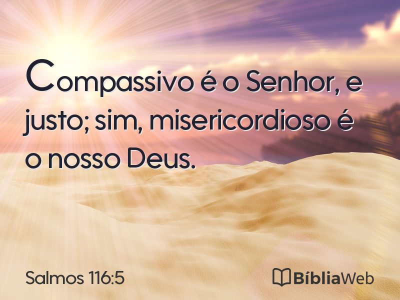 Salmos 116:5 em imagem para compartilhar