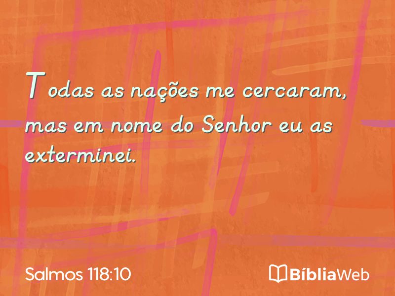 Salmos 118:10 em imagem para compartilhar