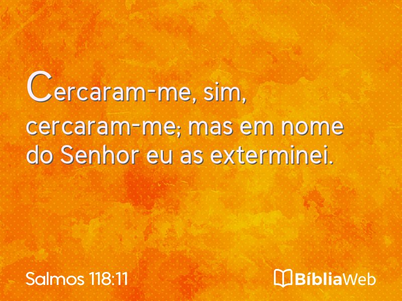 Salmos 118:11 em imagem para compartilhar