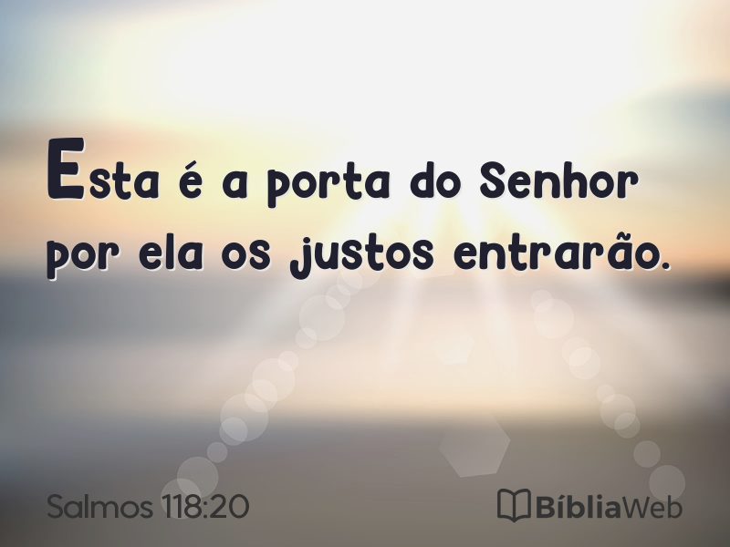 Salmos 118:20 em imagem para compartilhar