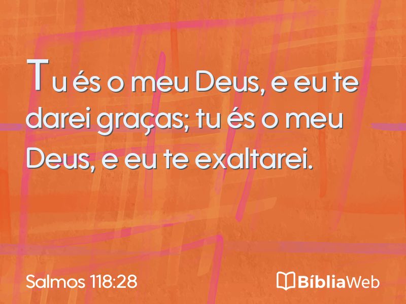 Salmos 118:28 em imagem para compartilhar