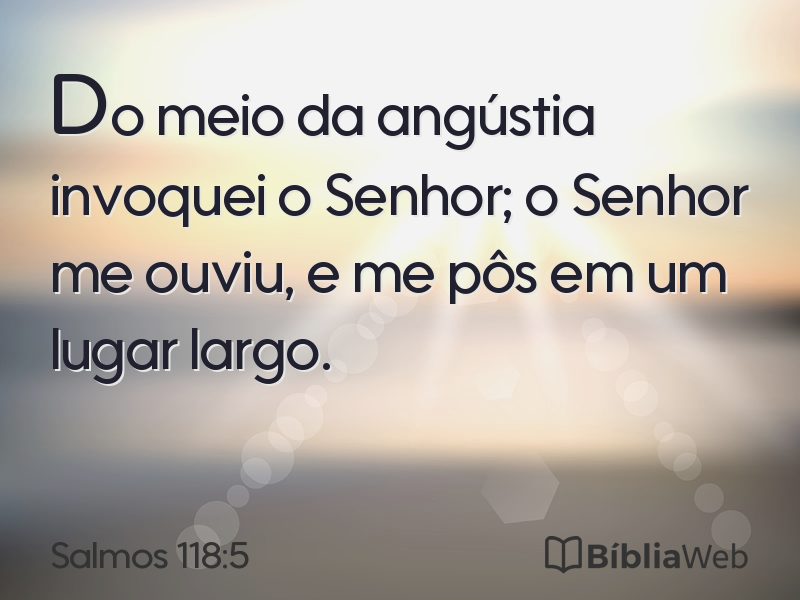 Salmos 118:5 em imagem para compartilhar