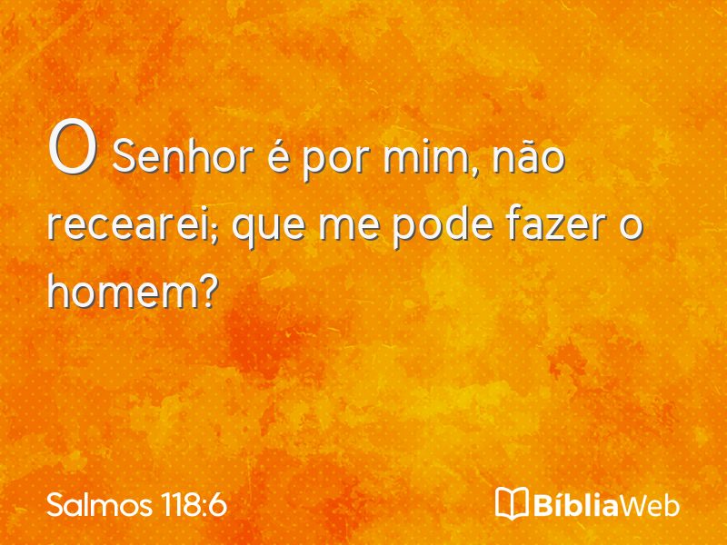 Salmos 118:6 em imagem para compartilhar