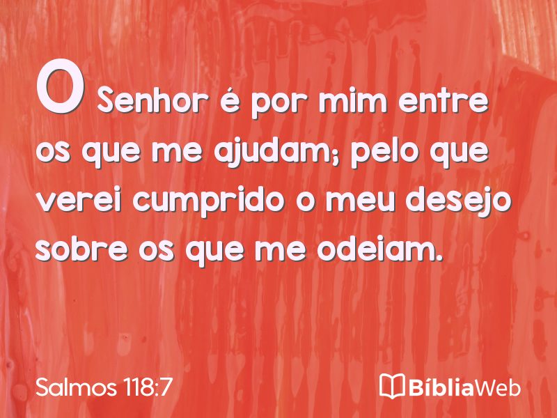 Salmos 118:7 em imagem para compartilhar
