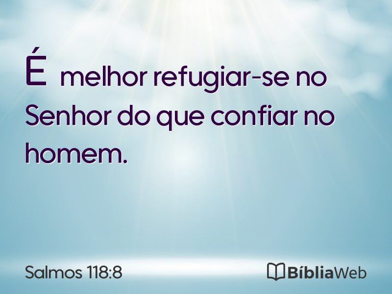 Salmos 118:8 em imagem para compartilhar