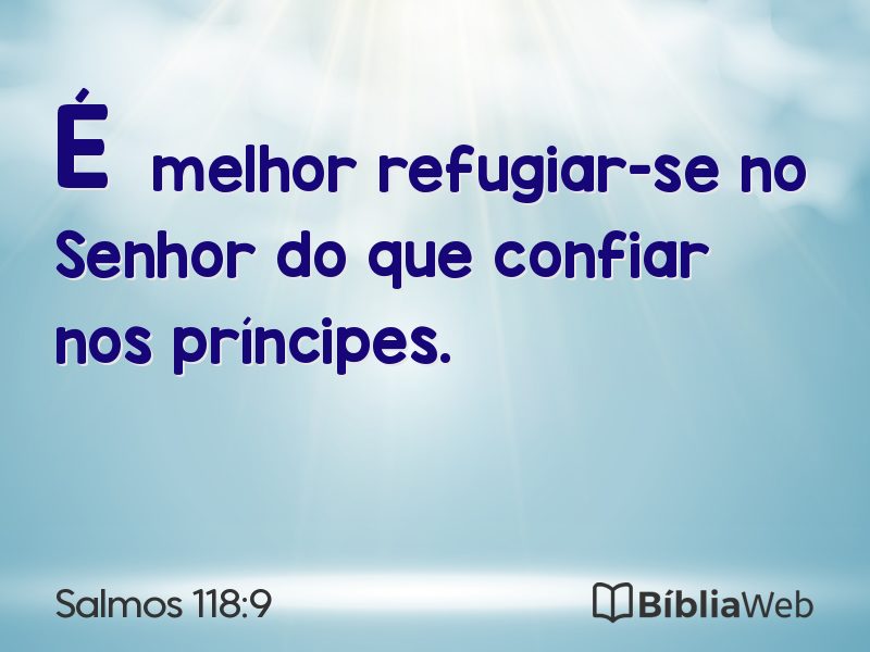 Salmos 118:9 em imagem para compartilhar